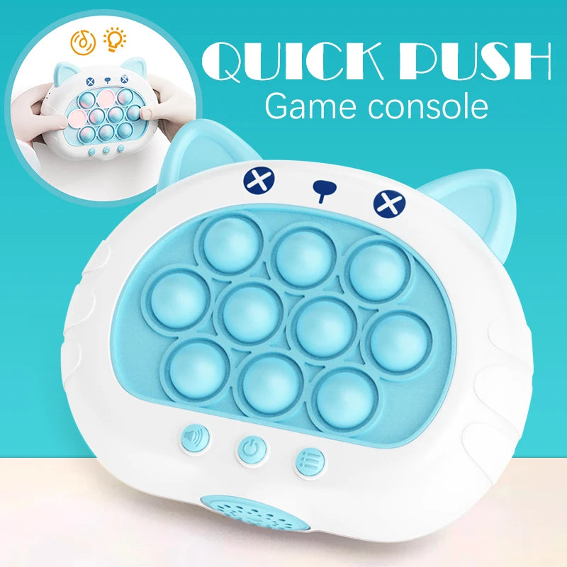 Electronic Pop Quick Push Bubble Game Machine Children's Cartoon Fun Stress Relief Toy Boys and Girls Halloween Gifts