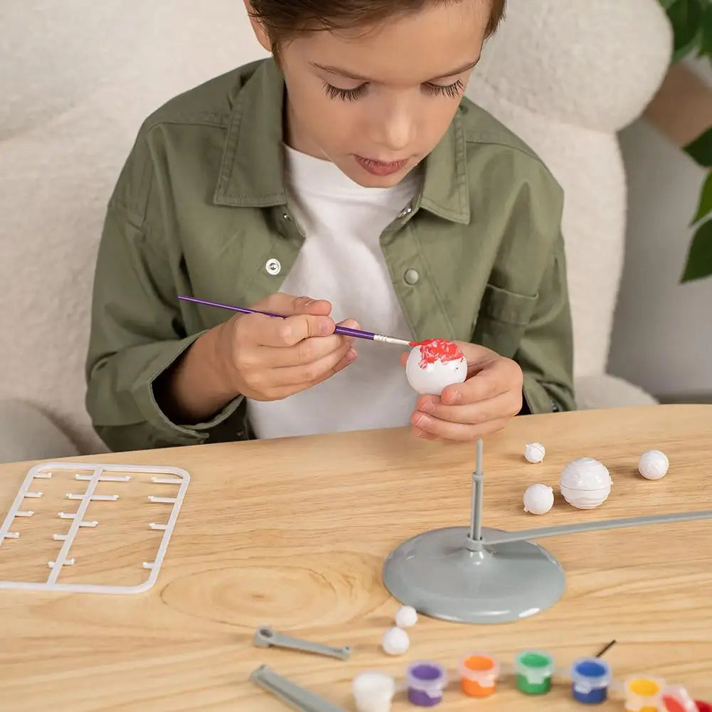 DIY Solar System Planetarium Model Kit 3D Eight Planets Science Project Educational Astronomy Toy for Kids Space Learning Gift