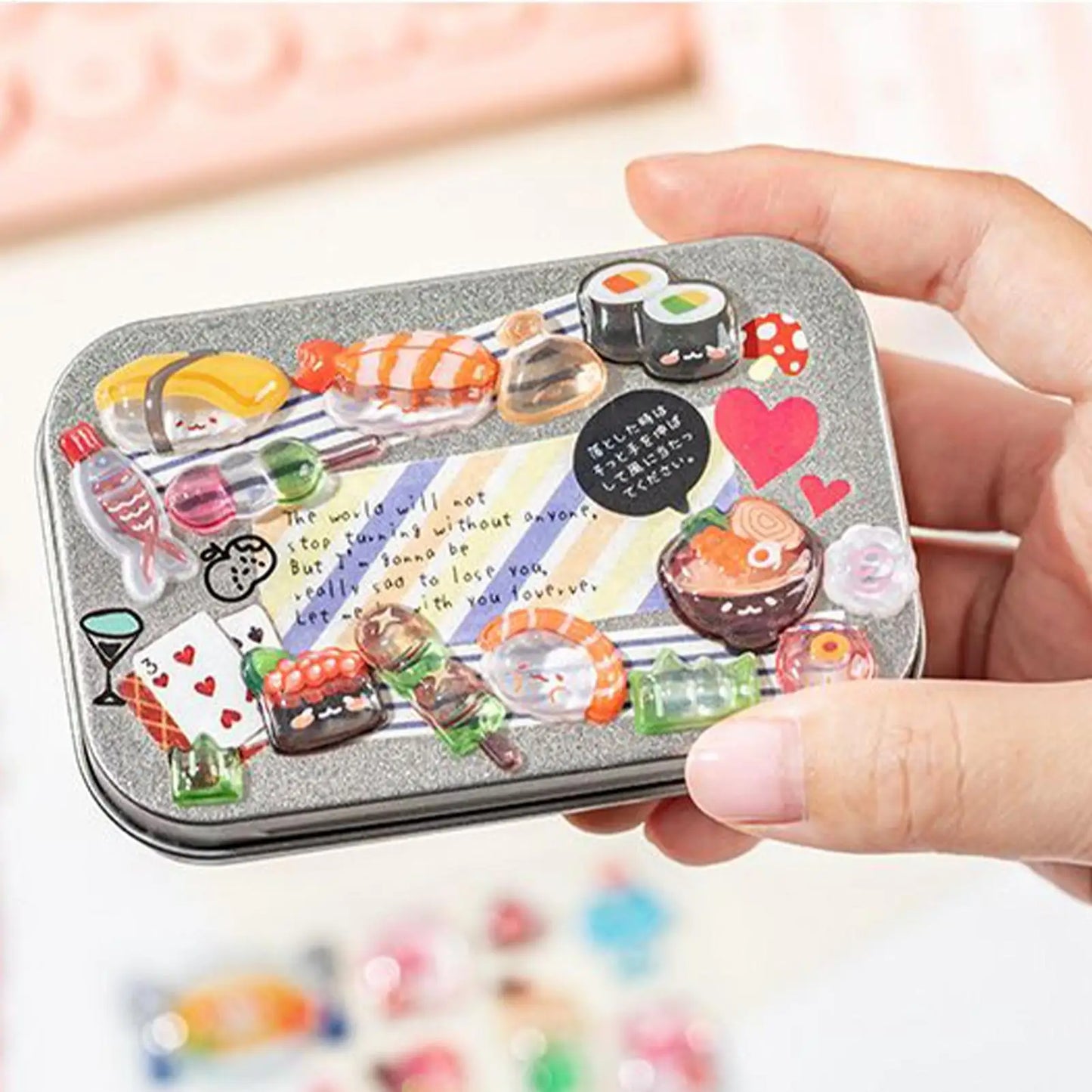 3D Stickers for Kids Cartoon Adhesive Decals Foods Theme 3D Puff Sticker for Laptops Phone Case Party Birthday Classroom Reward
