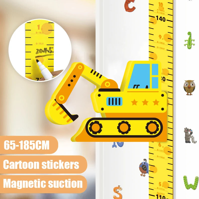 Removable 3d Three-dimensional Cartoon Height Stickers Self-adhesive Children's Magnetic Suction Baby Height Wall Stickers