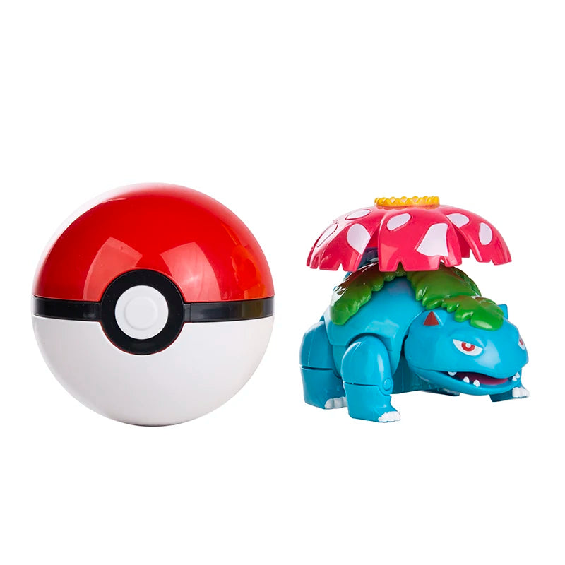 Pokemon Anime Figure Pikachu Mewtwo Charizard Genuine Box Pocket Monster Action Deformation Pokeball Toy Figures Model Gifts