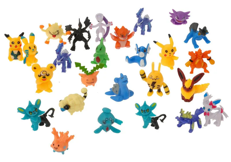 Pokemon Mini Figures 2-3CM  Anime Action Pikachu