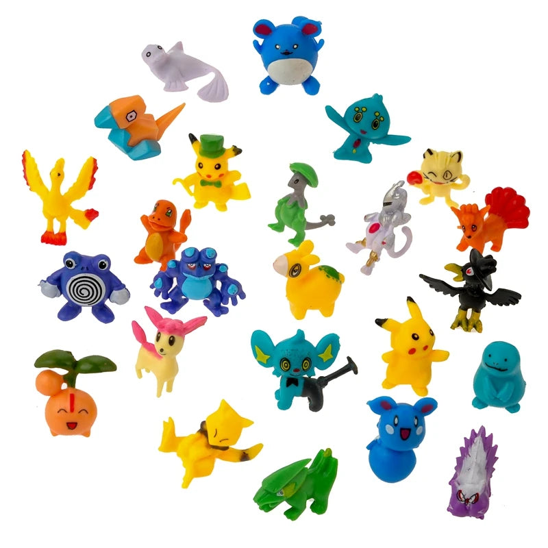 Pokemon Mini Figures 2-3CM  Anime Action Pikachu