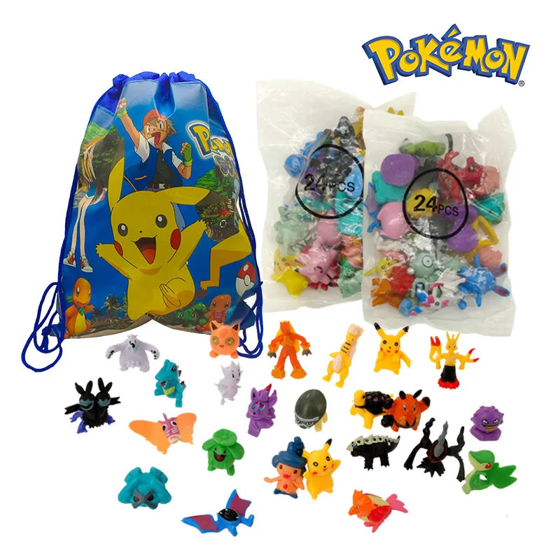 Pokemon Mini Figures 2-3CM  Anime Action Pikachu